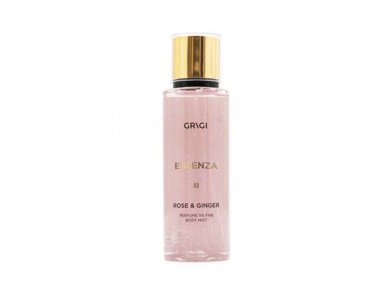 GRIGI ESSENZA WOMAN ROSE & GINGER 15ML NO 03 PERFUME 5% FINE BODY MIST 250ml